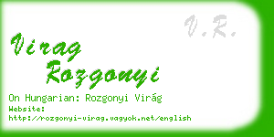 virag rozgonyi business card