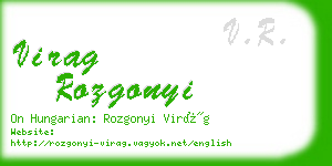 virag rozgonyi business card